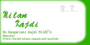 milan kajdi business card